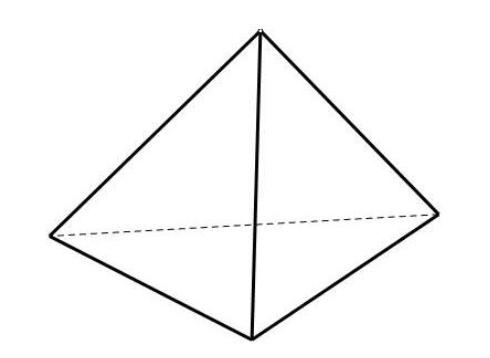 正四面体（由四个全等正三角形围成的空间封闭图形）