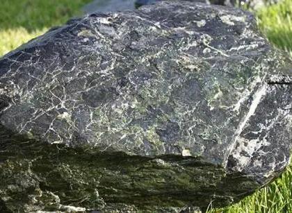 蛇纹岩（原岩中的橄榄石发生蛇纹石化所形成）