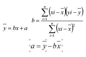 回归直线方程（数学方程式）